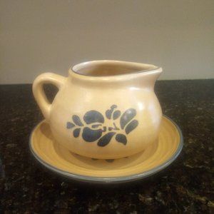 Vintage Pfaltzgraff Gravy Boat with Plate